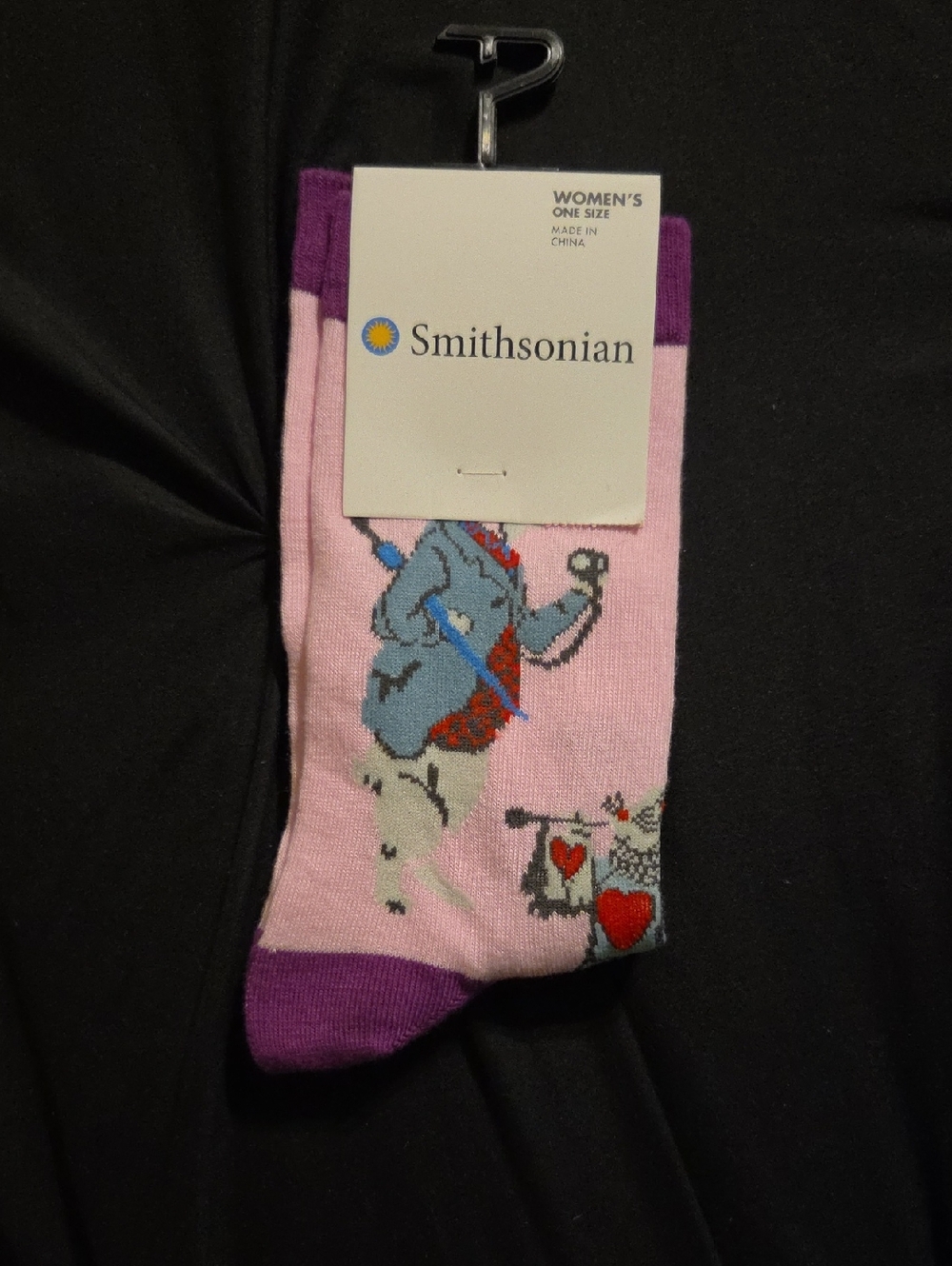 Smithsonian White rabbit cruise socks.
